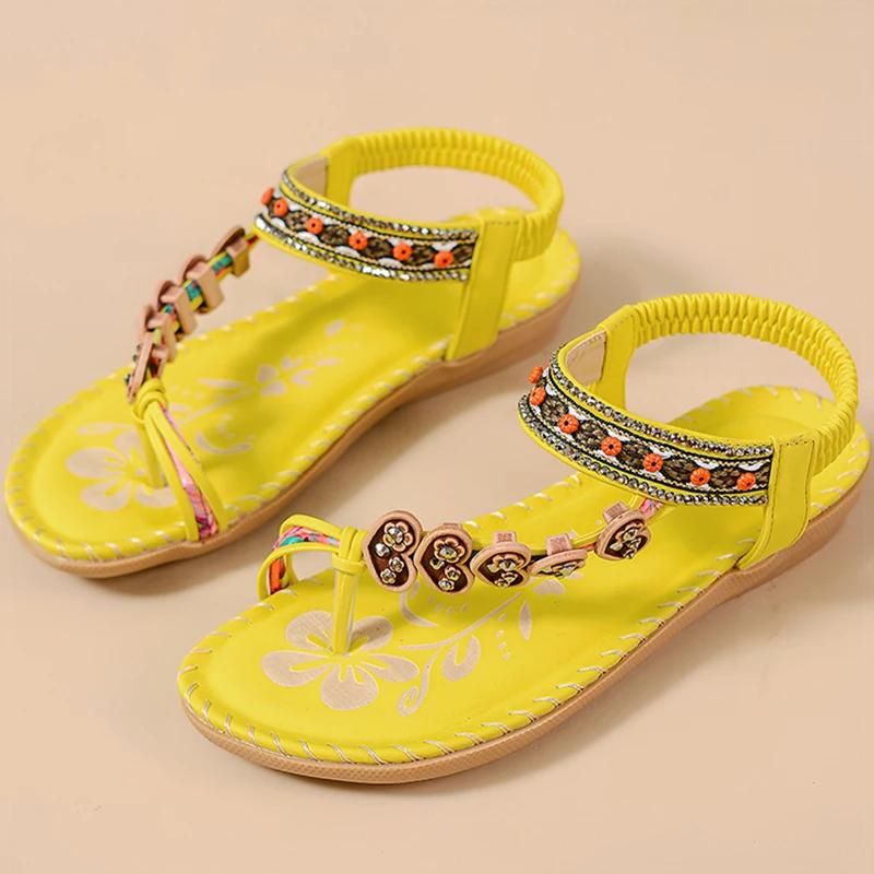 Fashion Women's Sandals Bohemia Style Sandals Summer New Shoes for Woman Flip Flops Beach Summer Shoes Women Low Heels Footwear