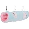 Tunnel per Animali Piccoli Nido in Cotone Peluche Morbido Canale Appeso per Criceti Casa(Orsetto Verde)S