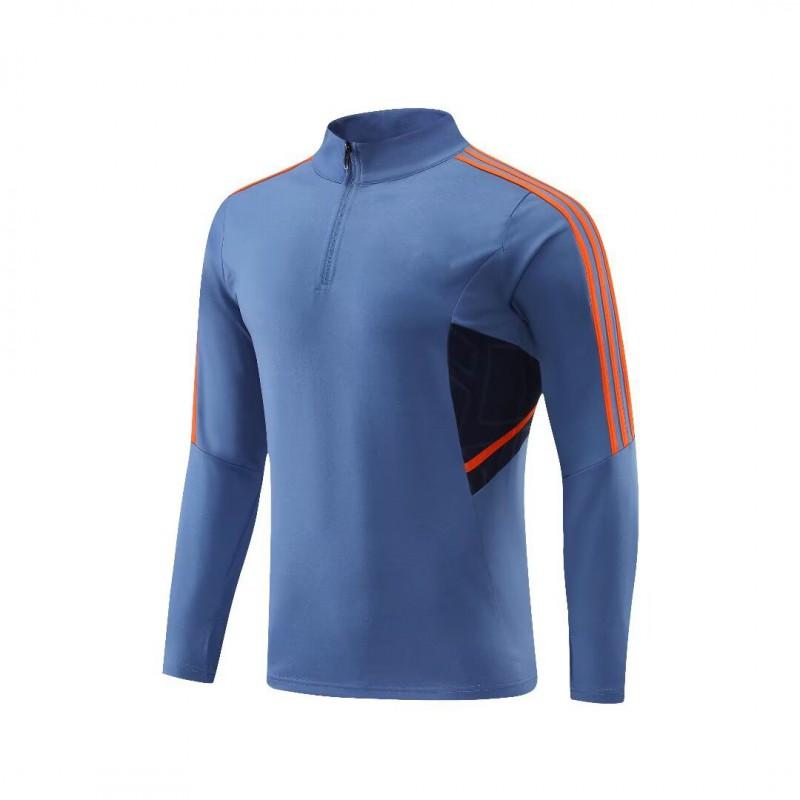 Mens Womens Soccer Training Kit Set Long Sleeve Half-Zip Hoodie Sports Jersey Uniform Breathable Quick-Dry