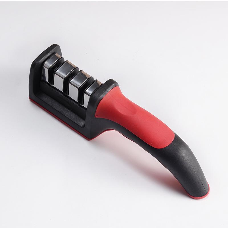 Four-Stage Multifunctional Knife Sharpener with Stone Rod for Household Use