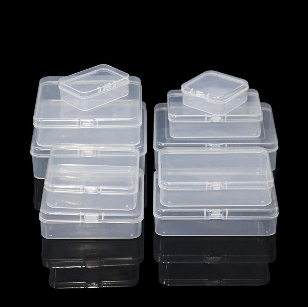 Obdélníkový průhledný PP plastový úložný box na sluchátka a psací potřeby