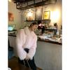 Imitation Fur Coat Women's New Autumn and Winter Short Warm Small Pink Fluffy Coat Top High Waist