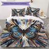 Butterfly Pattern Bedding uilt Set uilt Cover Pillowcase Home Decoration Birthday Gift (1 * duvet cover + 2 * pillowcase  without core)35