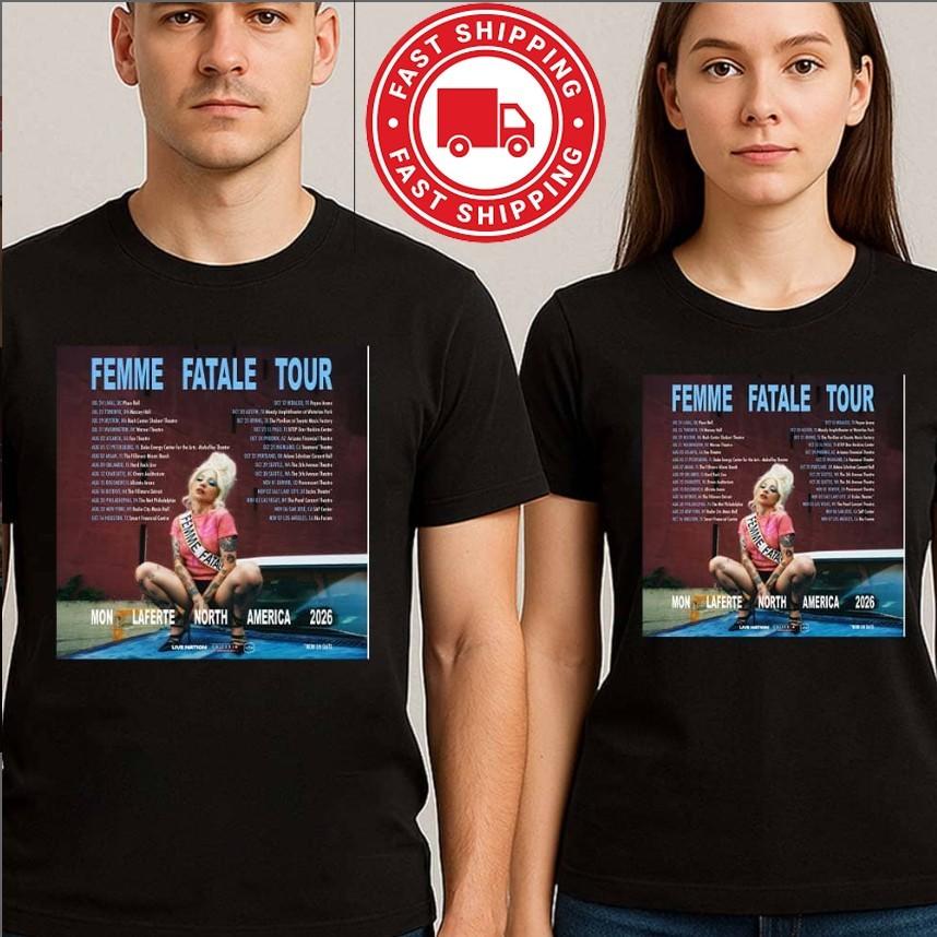 Mon Laferte Femme Fatale Tour 2026 TShirt Unisex Music Concert Tee Unisex T-Shirt L