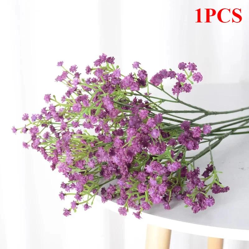 1pcs Artificial Flowers Baby Breath Flower Fake Gypsophila for Wedding Party Home Decoration Floral Bouquets DIY Accessories