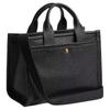 Coach Cargo 20 Logo Print Gold Hardware Pebble Leather Tote Bag Women Tote Black CAO26-B4BK