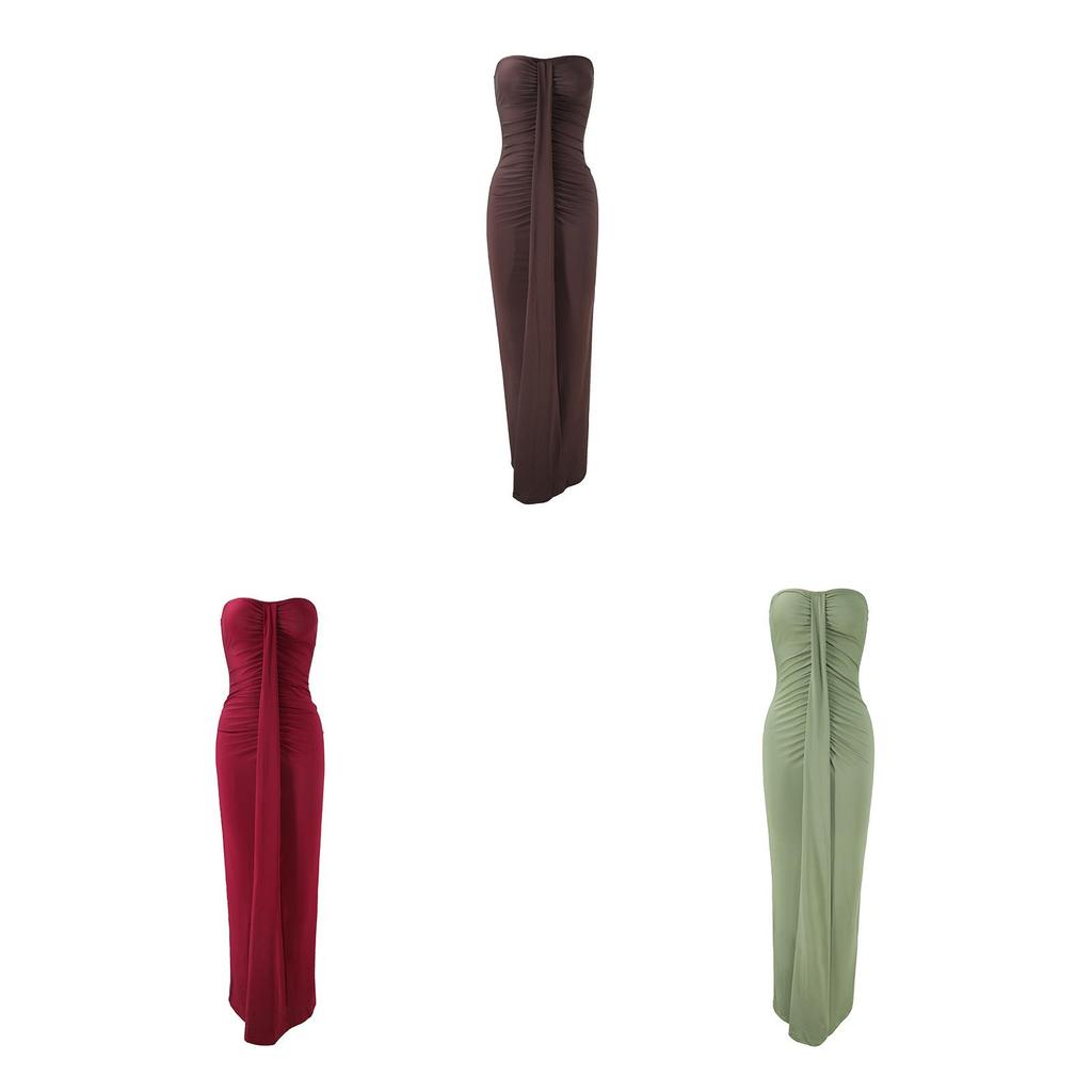 Sexy Slim Fit Bandage Dress With Pleated Design For Summer Casual Womens Fashion