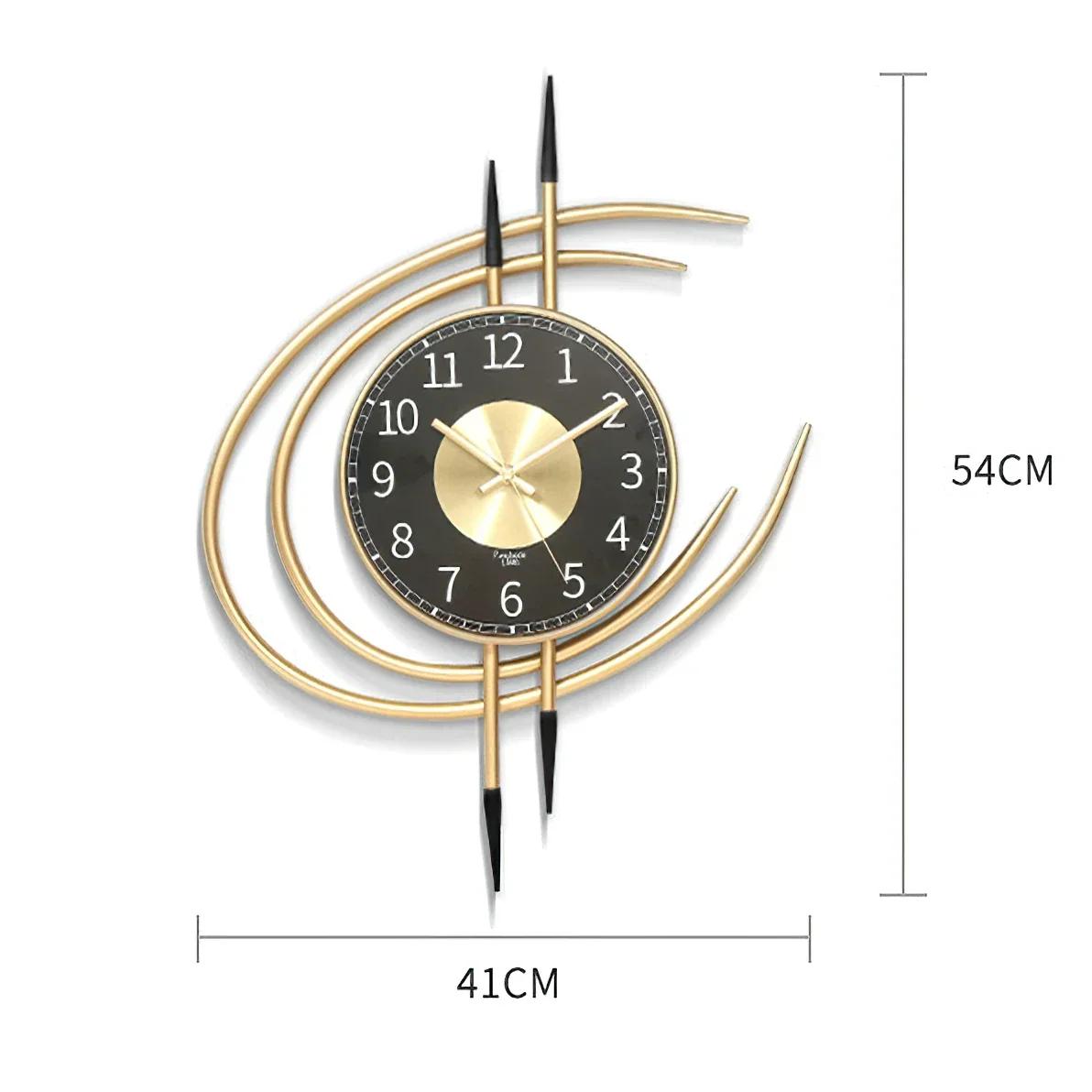 

Wrought Iron Quartz Sweep Second Wall Clock Creative Simple Home Living Room Wall Clock Office Hotel Lobby Hanging DecoratQ4N9M5