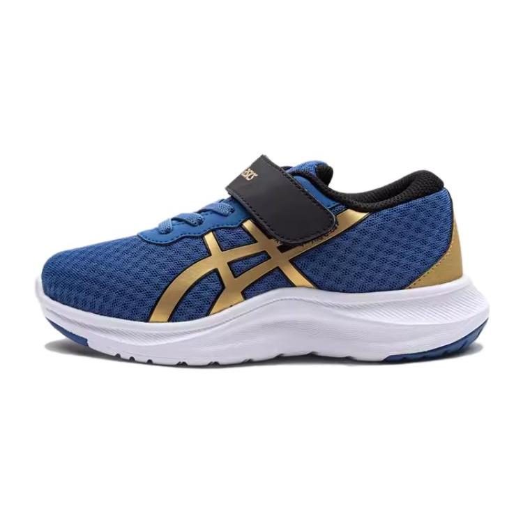 

New Asics Lazerbeam MH Abrasion Resistant Low Top Kids Running Shoes Blue Gold Color Kids 1154A153-402 37