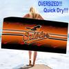 Baltimore Orioles Logo Print Beach Towel, Large Soft Quick Dry Towel for Beach Camping Swimming