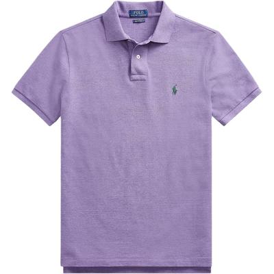 Polo Pony Bestickt Lässiges Kurzarm-Poloshirt Herren Oberteile Lila 710680784-047