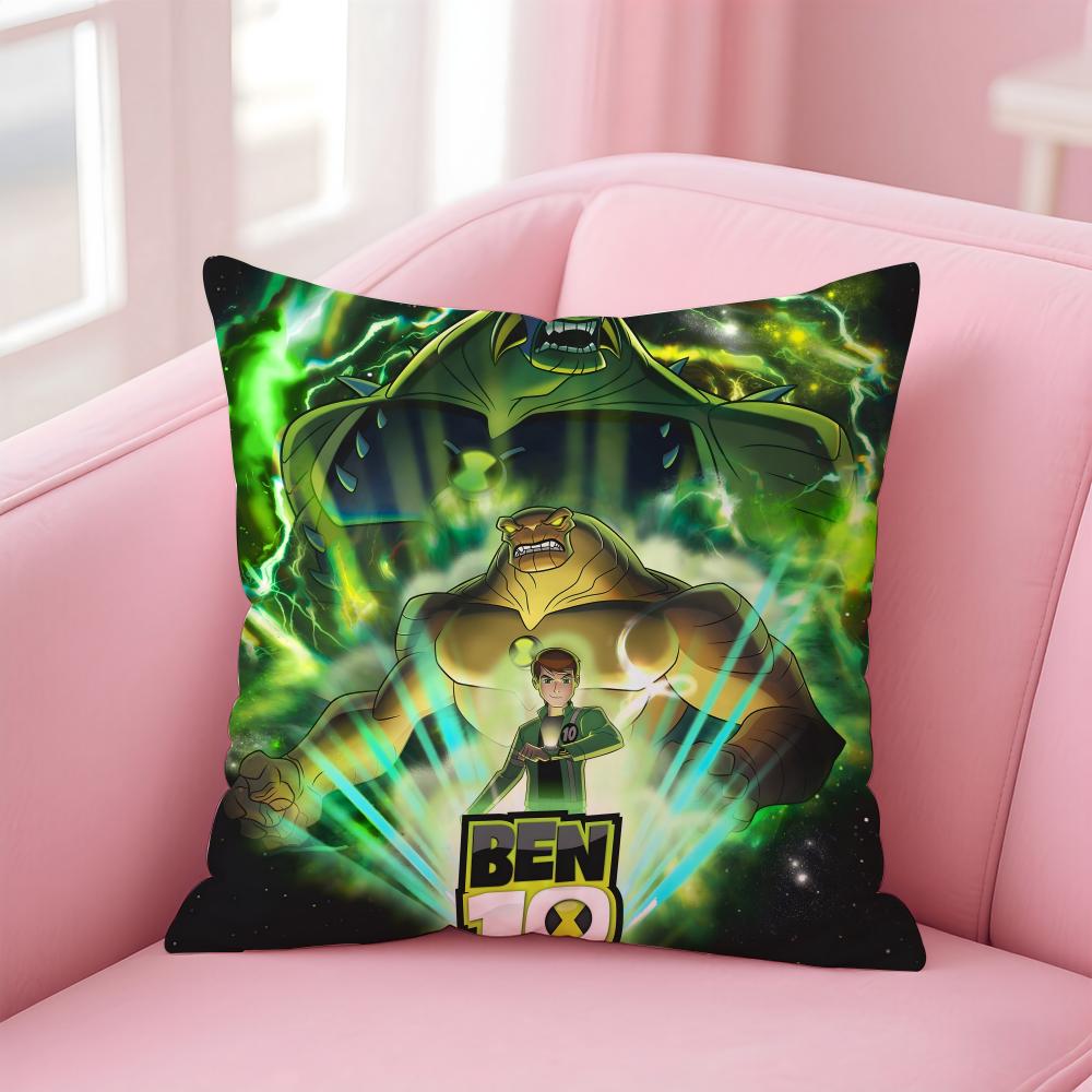 Anime B-Ben 10 U-Ultimate Alien Cushion Cover Comfortable Reversible Pillow Cover Ideal for Car Sofa Bedroom & Beyond