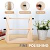 Yarn Holder Wood Crochet Yarn Holders Double Yarn Ball Stand with Nonslip Pads Storage Holder for Crocheting Knitting DIY Craft