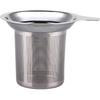 High-Density 304 Stainless Steel Flat-Bottom Tea and Coffee Strainer with Handle
