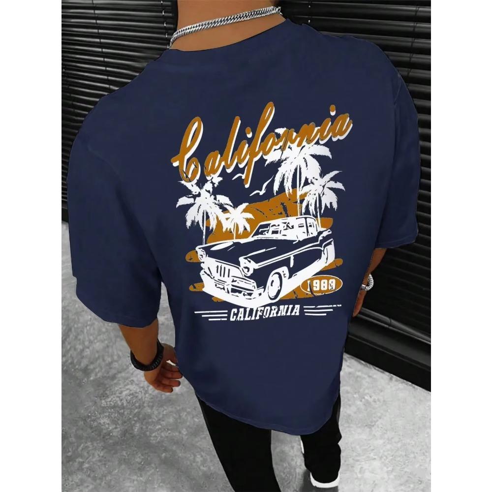 California Extreme Sports Racing Competitions T-Shirt Men Fashion Cotton Clothes Summer T-Shirts Hip Hop Oversized Casual Tops
