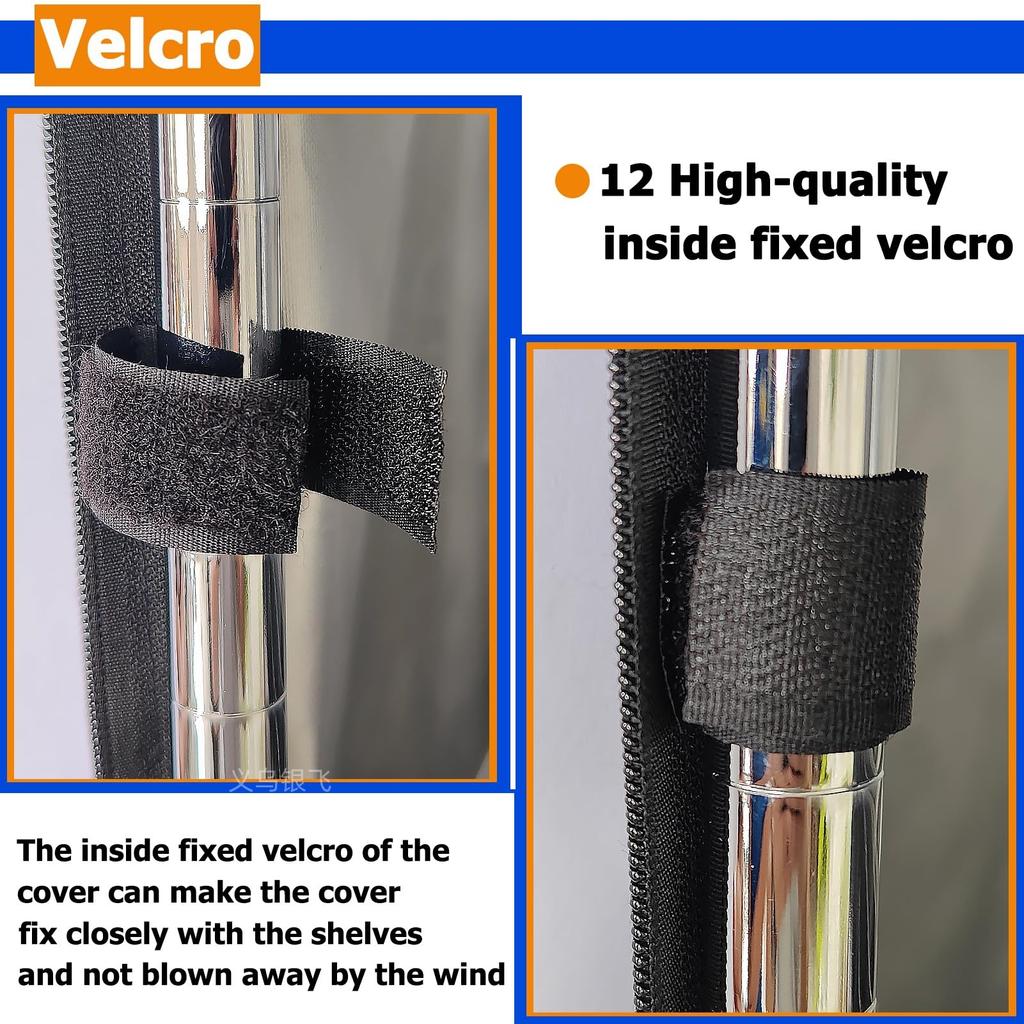Shelf Cover 420D Oxford Cloth Dustproof Heavy Duty Storage Wire Rack Cover for Office Home Garage Outdoor Indoor Storage