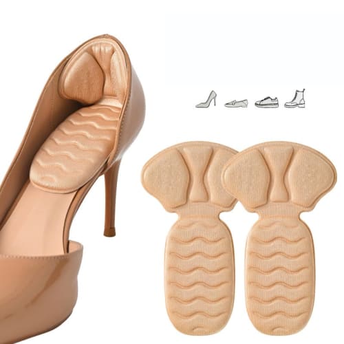 T-shaped Heel Pads, Anti-blister Pads for Shoes, Heel Protection, Prevents Heel Bruising, Shock Absorption, Anti-slip, Adjustable, Cuttable, Strong Ad