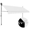 VidaXL Manual Retractable Awning with LED 400 Cm Cream