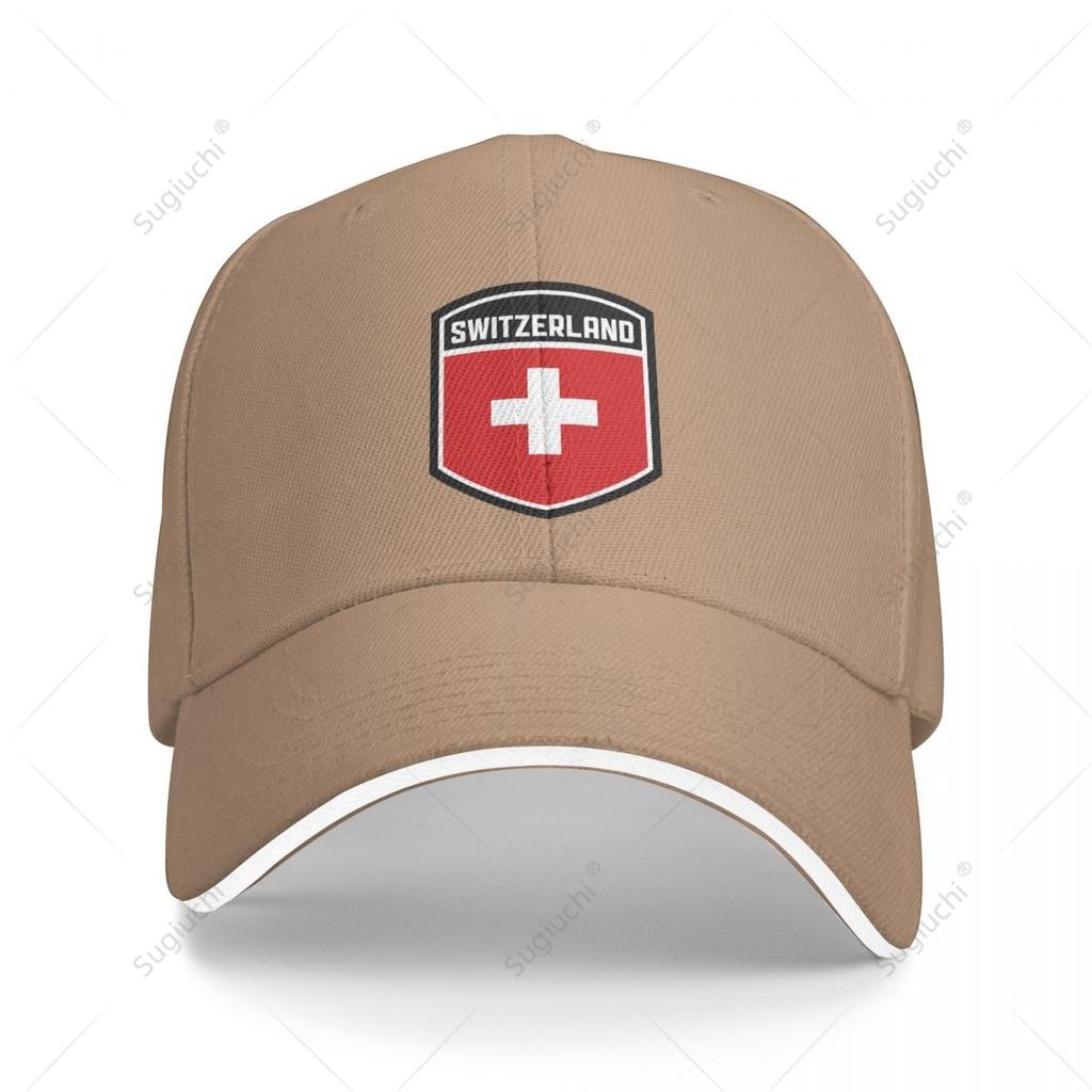 Multifunctioneel Zwitserland Vlag Schild Sandwich Honkbalpet Unisex Sport Casual Petten Golf Hoed Vissen Buiten