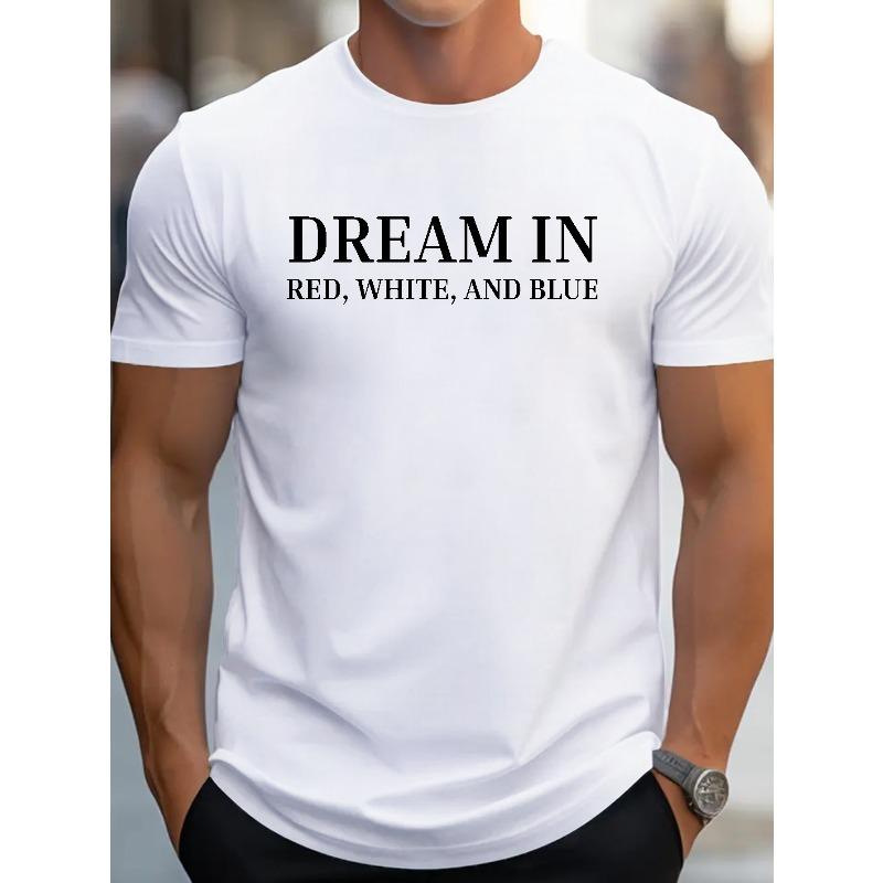 Dream Color Men s Casual Grew Neck Short Sleeve T-Shirt for Summer, PLUS SIZE S