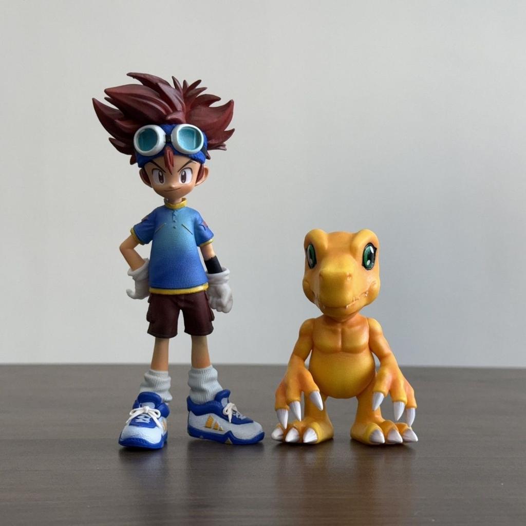 15cm/5.9in Anime Digimon Adventure Figure Yagami Taichi and Agumon Action Figures Pvc Statue Collection Model Toys Gifts