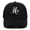 Black Embroidered MR & MRS Couple Sun Hat - Versatile Sun Protection for Spring & Summer