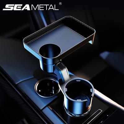 Car Cup Holder Expander 360 Degree Rotation Car Cup Holder Tray Removable Tray Large Cup Holder