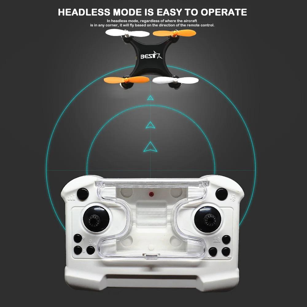Children's Remote Control Aircraft Set Headless Model 360 Degree Roll One-Touch Takeoff & Landing Portable Drone Toy Plastic