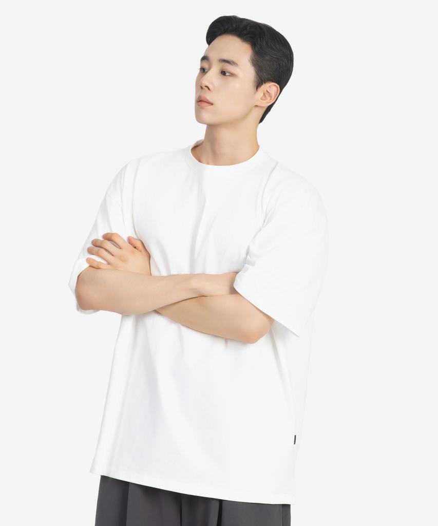 Beokeuldaun Extra - Oversized Heavy Weighted Boxy T-Shirt (White)