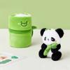 Cute Panda Keychain Cartoon Kawaii Animal Pendant Fashion Bamboo Tube Bag Pendant  Unisex