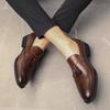 Fashion Spring New Men's Breathable Carved Tassel Casual Loafers British Style Men Comfortable Soft Sole with Pointed Toe Leather Shoes