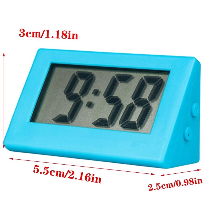 Tiny Desk Clock With Clear LED Display Easy Setup 55x25x30mm Portable Size For Elderly Students Travel Home Office Use