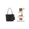 MCM Visetos Medium Tote Bag, Black Monogram Handbag, for Daily Commute Shopping Travel MWPDALR01BK001