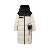Bird home women's clothing label cutting autumn and winter new trend contrasting colors medium and long hooded down jacket with small bag C4479/G-31