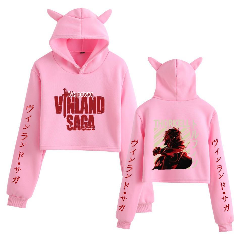 VINLAND SAGA: Thorfinn Women's Cat Ear Cropped Hoodie