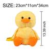 2026 SmallYellow Duck Plush Bag Soft Shoulder Backpack Cute Cartoon Travel School Gift for Teenage Girls Animal Bags Accessories