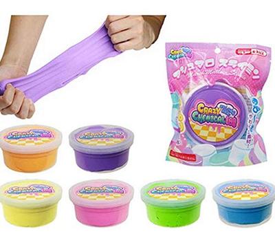 [Soft, Light, and Stretchy New Texture!] Marshmallow Slime, 6 Colors, 1 of Each, Set