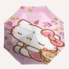 Hello Kitty,Sweet Dreams Automatic Folding Umbrella-Simple 8-Rib Design, Bright Cartoon Pattern, Durable Iron Frame, Suitable For Travel, Ou
