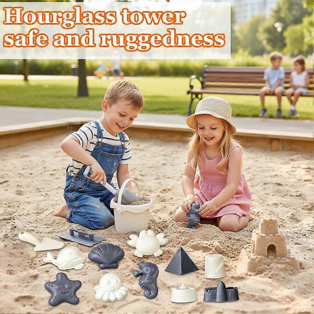 17-19PCS Kids Beach Sand Toy Set Outdoor Play with Bucket Shovel Rake for Toddlers