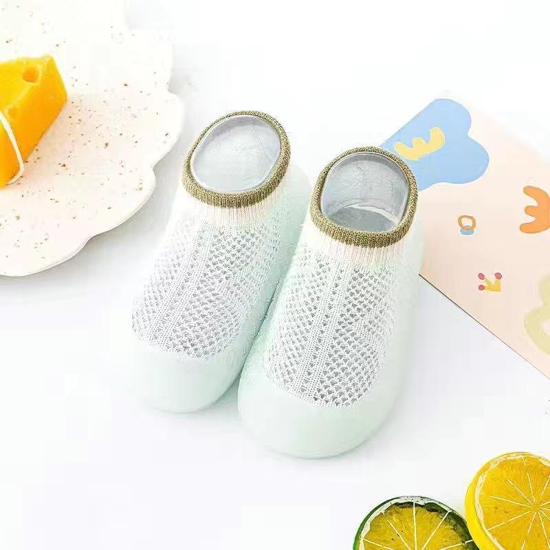 Spring Summer New Combed Cotton Non-slip Breathable Children's Soft-soled Shoes Baby Walking Mesh Floor Socks