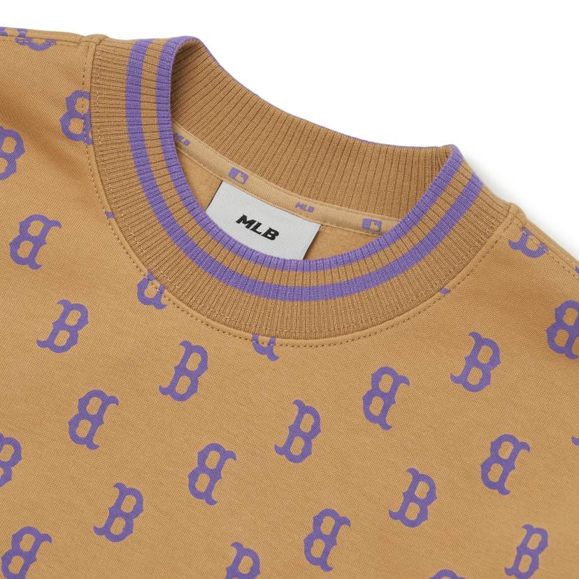 New MLB Boston Red Sox Sweatshirts Unisex Camel 3AMTM0926-43BGS