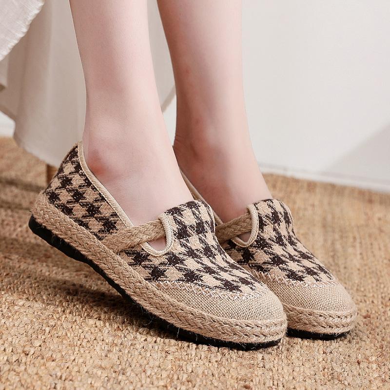 Spring New Cloth Shoes Women's Single Shoes Canvas Shoes Non-slip Soft Sole Comfortable One-pedal Fisherman Shoes