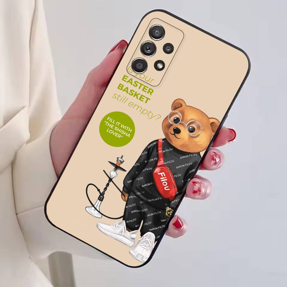 Fashion B-Baron Filou B-Bear Phone Case For Samsung S25,S24,S21,S22,S23,S30,Ultra,S20,Plus,Fe,Lite,Note,10,Black Cover