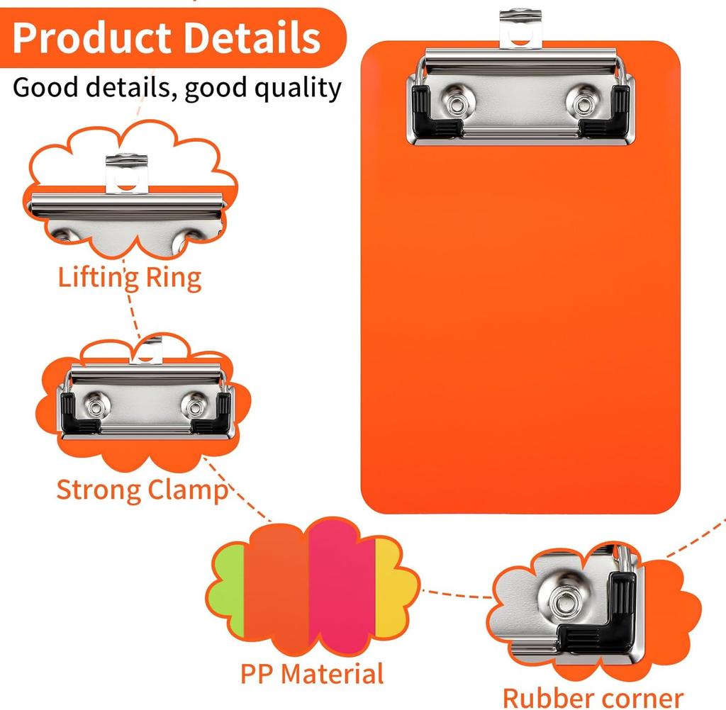 With Low Profile Gold Clip Mini A6 File Folder Document Folder Writing Tablet File Folder Board Clamp Writing Sheet Pad