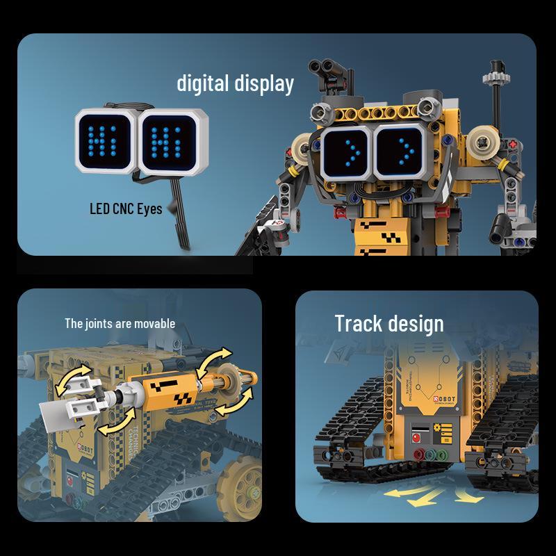 Cross-Border Wally 5-in-1 Educational Robot Toy - Smart Electric Assembly Puzzle for Kids