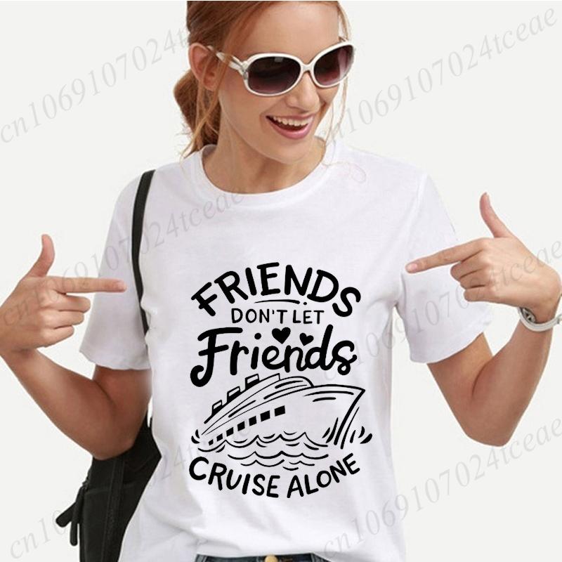 

Matching Group Cruise Tshirts Friends Dont Let Friends Cruise Alone ShirtFamily Couples Cruise Shirts Summer Vacation Gift 4XL