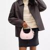 Coach Carmen 20 Metallic Logo Diamond Pattern Lambskin Chain Shoulder Handbag Small Women Handbags Blush-Pink CY710-IMBLH