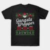 Ugly Christmas Sweater Gangsta Wrapper Santa Made In Australia T-Shirt