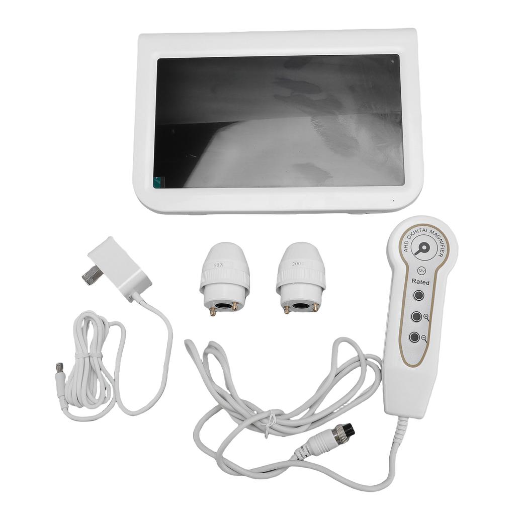10.2 Inch Skin Scalp Detector Rechargeable 50X 200X Lens Hair Follicle Detector for Nails Hair Skin 