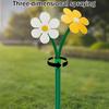 Dancing Flower Lawn Sprinkler Ground Insert Crazy Daisy Sprinkler Funny 360-Degree Rotating Sun Flower Garden Sprinkler for Yard Watering Dogs